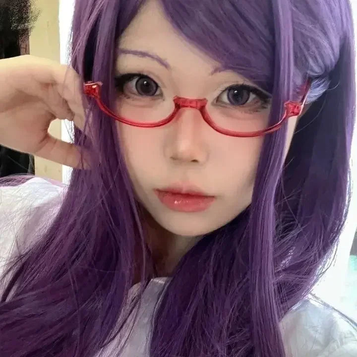 Óculos de Cosplay Kamishiro Rize / Akemi Homura | Acessório de Moda Redondo Sem Lentes
