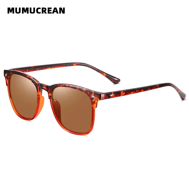Óculos de Sol Masculinos MUMUCREAN 2025 – Retro Clássico Polarizado com Proteção UV400, Lentes Quadradas