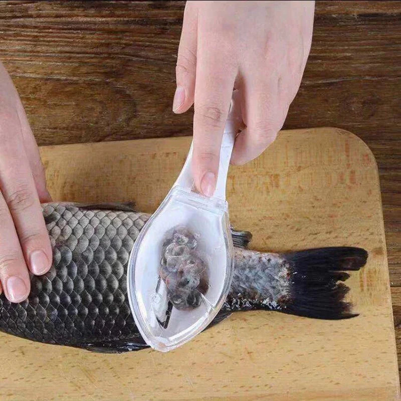 Raspador de Escamas de Peixe | Escova para Limpeza de Peixe e Frutos do Mar | Acessório de Cozinha Ecológico