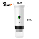 Máquina de Café Espresso Elétrica Portátil Wireless DENOKIN | 3 em 1 para Cápsulas, Pó e Viagem | Para Carro, Casa e Camping