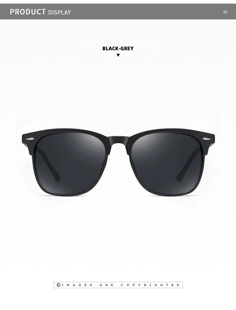 Óculos de Sol Masculinos MUMUCREAN 2025 – Retro Clássico Polarizado com Proteção UV400, Lentes Quadradas