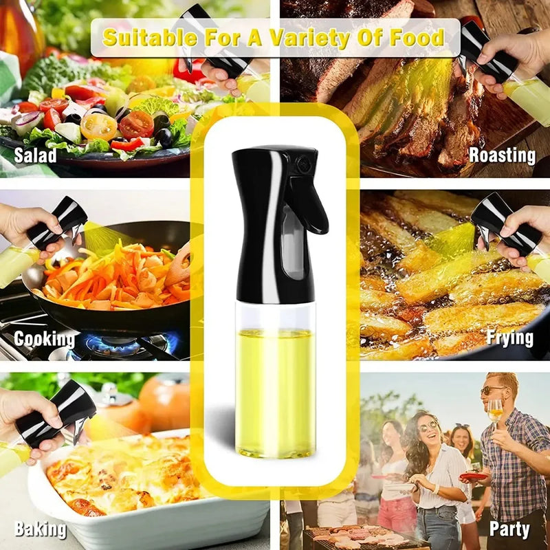 Frasco Borrifador de Óleo 200ml/300ml/500ml | Dispenser de Azeite, Vinagre e Molho de Soja | Spray para Cozinha, Churrasco e Camping | Estilo Moderno