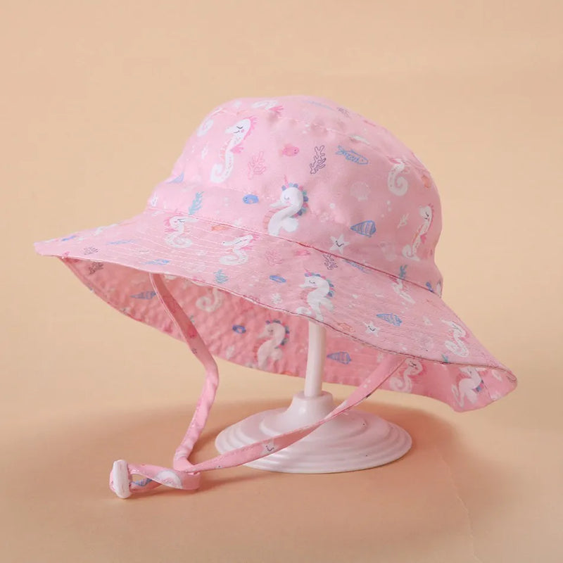 Chapéu Infantil Unissex Estilo Pescador – Proteção Solar com Orelhinhas, para Bebês e Crianças (0 a 8 anos)