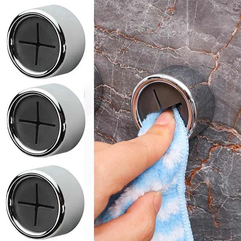 Suporte de Toalha com Ventosa para Banheiro | Ganchos Auto-Adesivos para Parede | Organizador de Panos de Prato e Utensílios de Cozinha