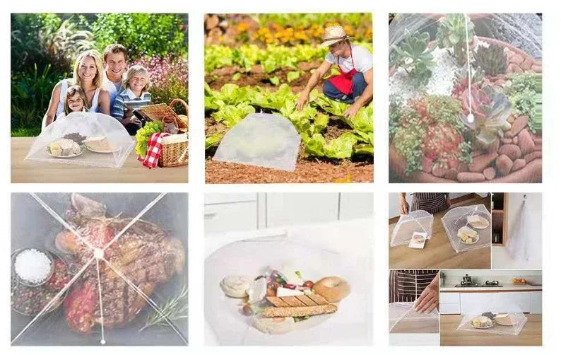 Capa Dobrável para Alimentos | Proteção Contra Moscas e Insetos | Tampa Pop-Up para Frutas, Vegetais e Refeições