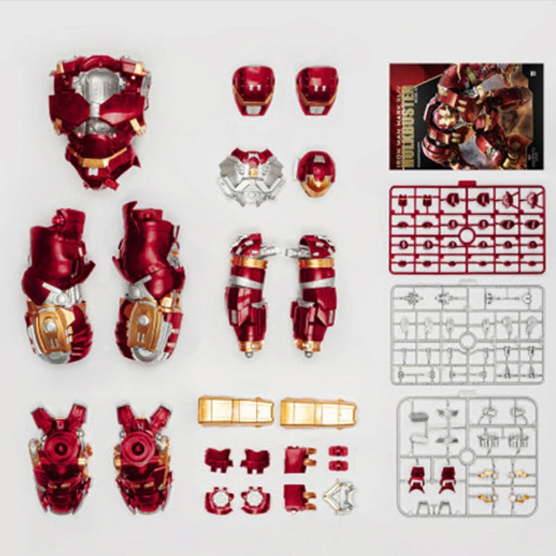 Action Figure Iron Man Anti-Hulk – Modelo Montável de 18 Polegadas com LED para Meninos