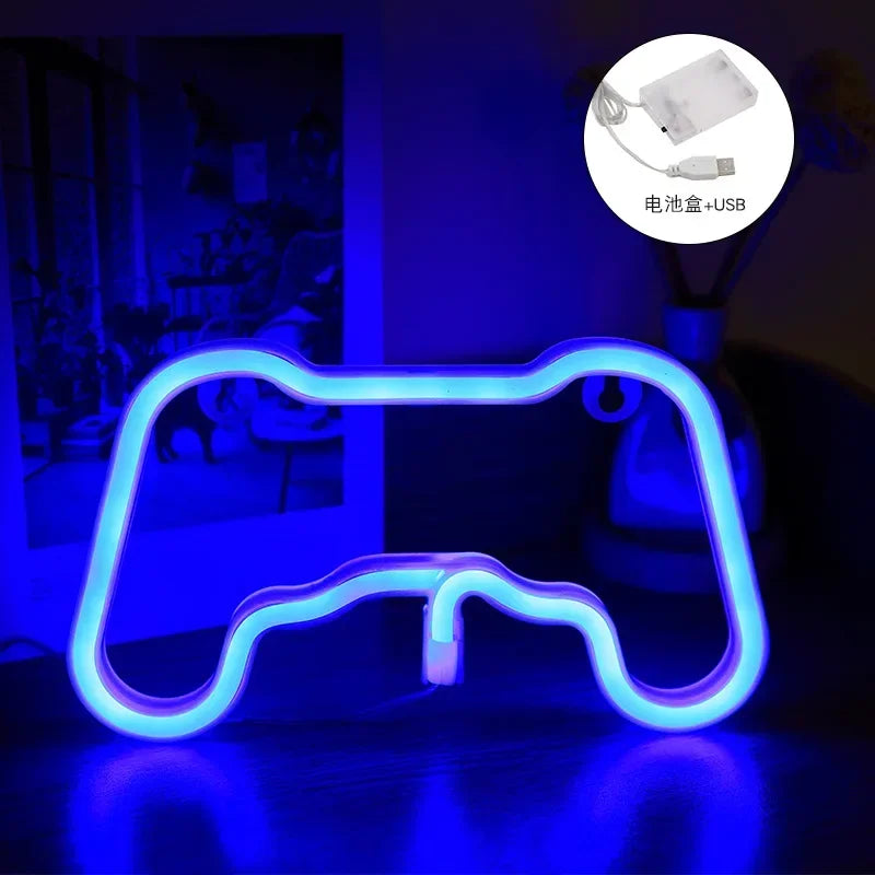 Luz Neon USB para Parede – Decoração Gamer para Quarto, Sala de Jogos e Teen Room