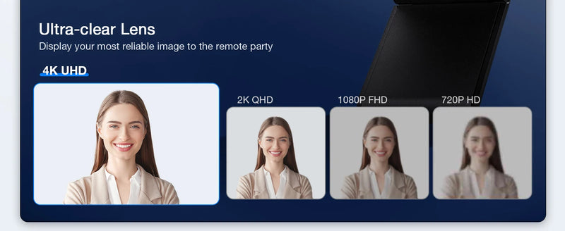 Webcam EMEET C960 4K – USB com Tripé, Autofoco e Microfone Integrado para Streaming e Videoconferências
