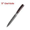 Faca de Cozinha Laser Damascus InLeung | Cutelo, Chef, Carne, Frutas e Pão | Faca Multifuncional para Barbecue e Preparos Domésticos