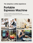 Máquina de Café Espresso Elétrica Portátil Wireless DENOKIN | 3 em 1 para Cápsulas, Pó e Viagem | Para Carro, Casa e Camping
