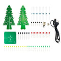 Kit Eletrônico 3D de Árvore de Natal – DIY com LEDs Piscantes Coloridos para Montagem e Prática de Soldagem