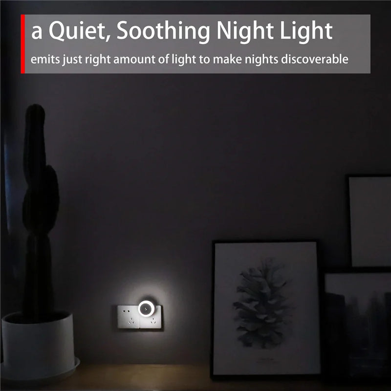 Luz Noturna LED com Sensor Inteligente Crepúsculo-Amanhecer | Plug-in Automática para Casa