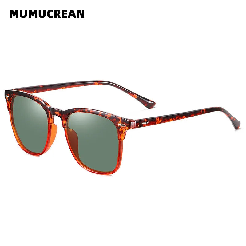 Óculos de Sol Masculinos MUMUCREAN 2025 – Retro Clássico Polarizado com Proteção UV400, Lentes Quadradas