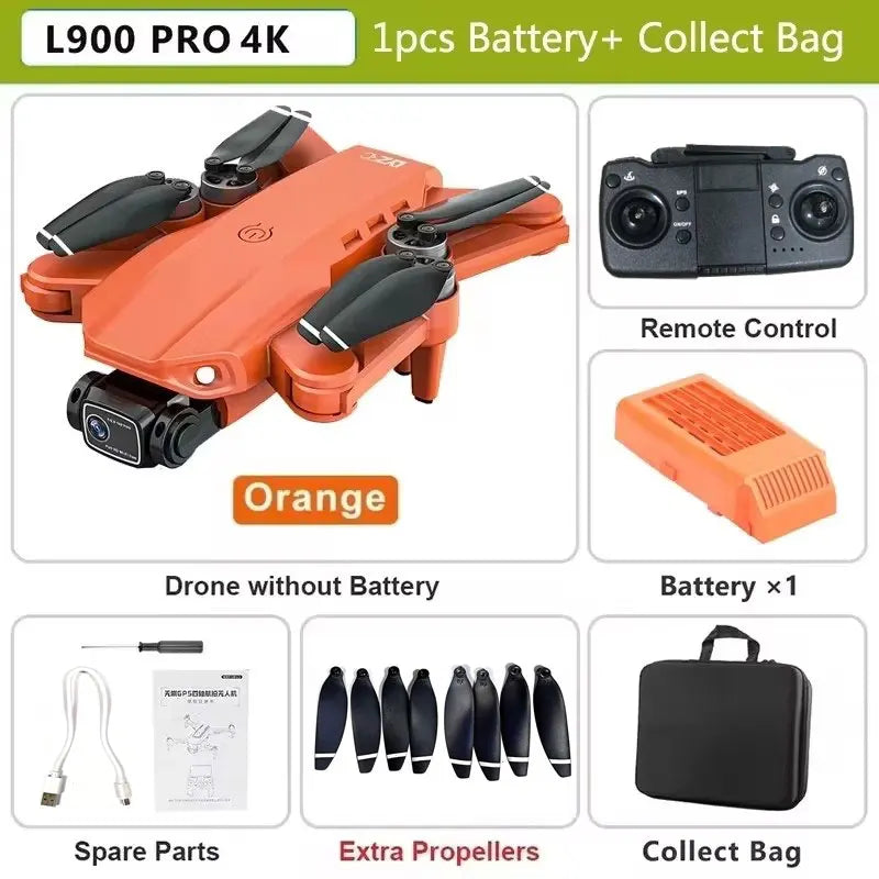 L900 Pro GPS Drone 4K – Quadcopter Profissional com Câmera Dupla, WiFi 5G, Motor Brushless e Alcance de 1,2KM