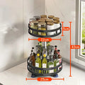 Organizador de Temperos Giratório 360° | Bandeja Antideslizante para Potes e Latas | Suporte para Cozinha e Acessórios