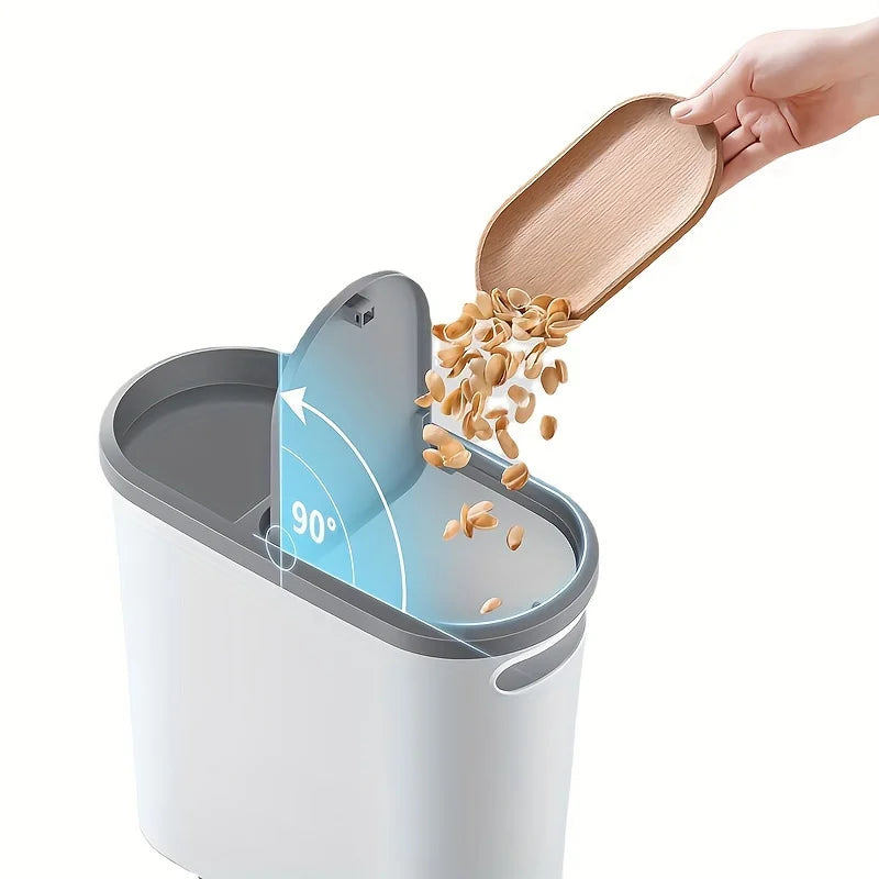 Lixeira de Banheiro VIE LENTE 10L – Pressão com Tampa, Design Compacto para Cozinha e Banheiro