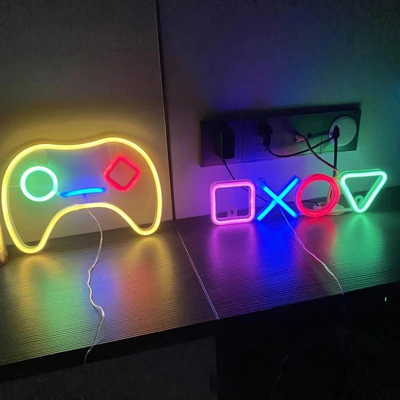 Luz Neon USB para Parede – Decoração Gamer para Quarto, Sala de Jogos e Teen Room