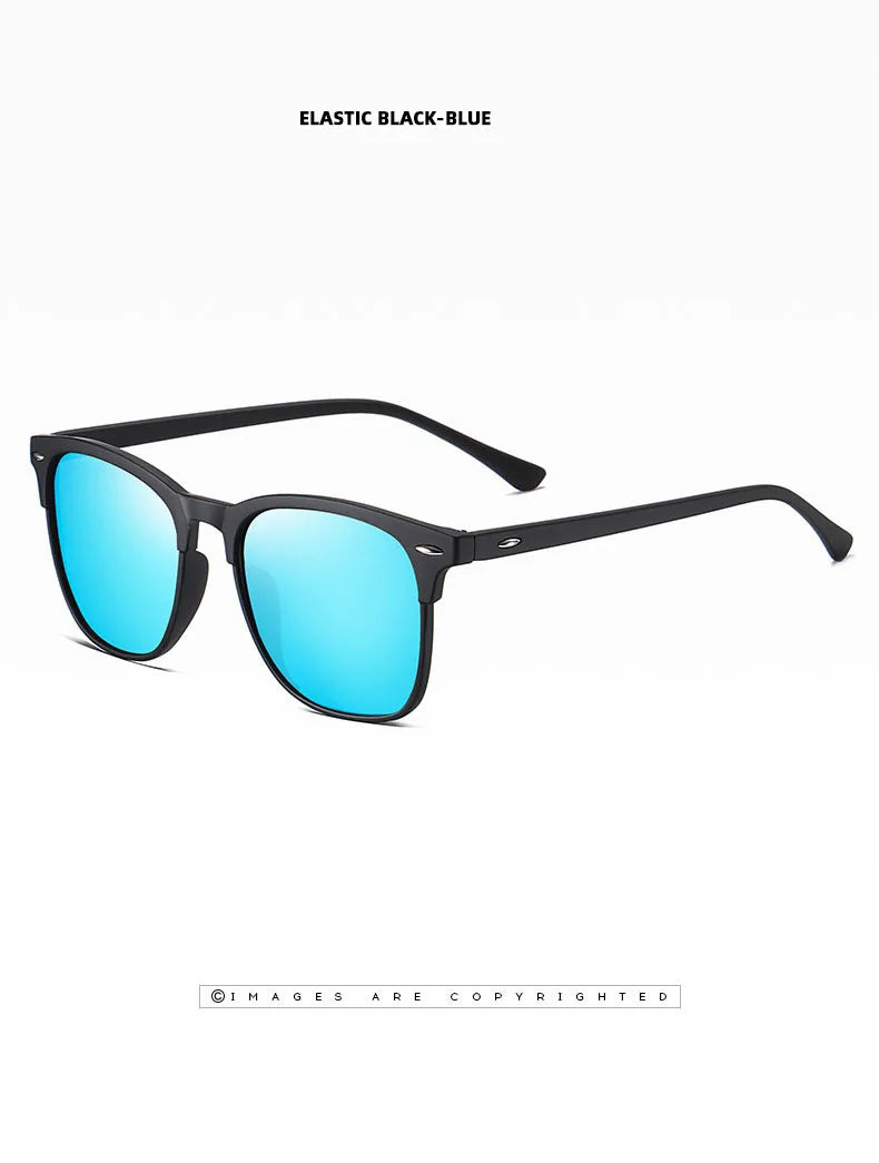 Óculos de Sol Masculinos MUMUCREAN 2025 – Retro Clássico Polarizado com Proteção UV400, Lentes Quadradas