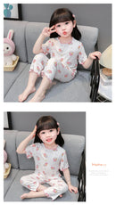 Conjunto de Pijama Infantil em Algodão – Regata e Shorts de Verão com Estampa de Desenho Animado (4 a 6 anos)