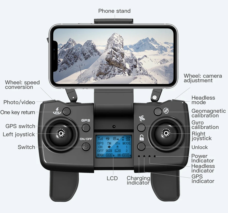 L900 Pro GPS Drone 4K – Quadcopter Profissional com Câmera Dupla, WiFi 5G, Motor Brushless e Alcance de 1,2KM