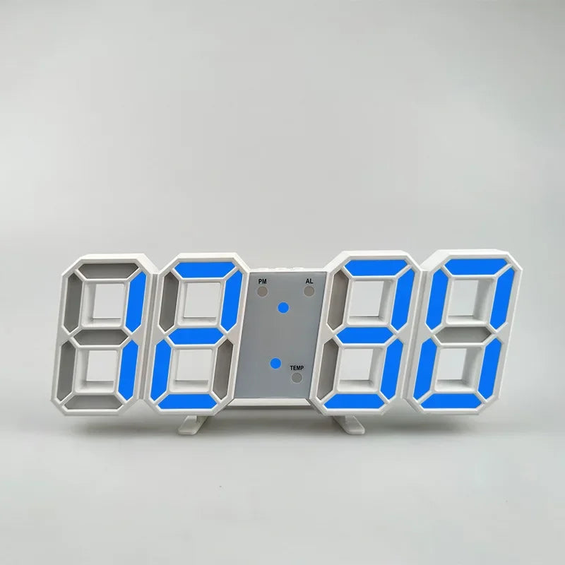 Relógio Digital 3D Niditon – Mesa e Parede, Moderno, com Exibição de Hora, Calendário e Umidade