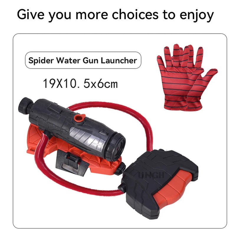 UNGH Spider Launcher – Pistola de Água de Pulso para Brincadeiras de Verão e Praia, com Luvas para Crianças
