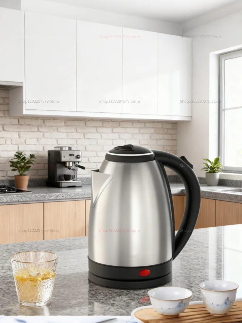 Chaleira Elétrica Inteligente 2L | Aço Inoxidável, Desligamento Automático e Base Rotativa 360°