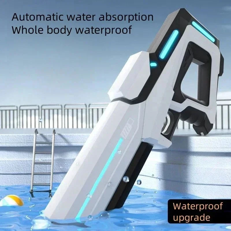 Pistola de Água Automática Abay – Brinquedo Elétrico de Tiro Contínuo para Praia, Piscina e Diversão ao Ar Livre