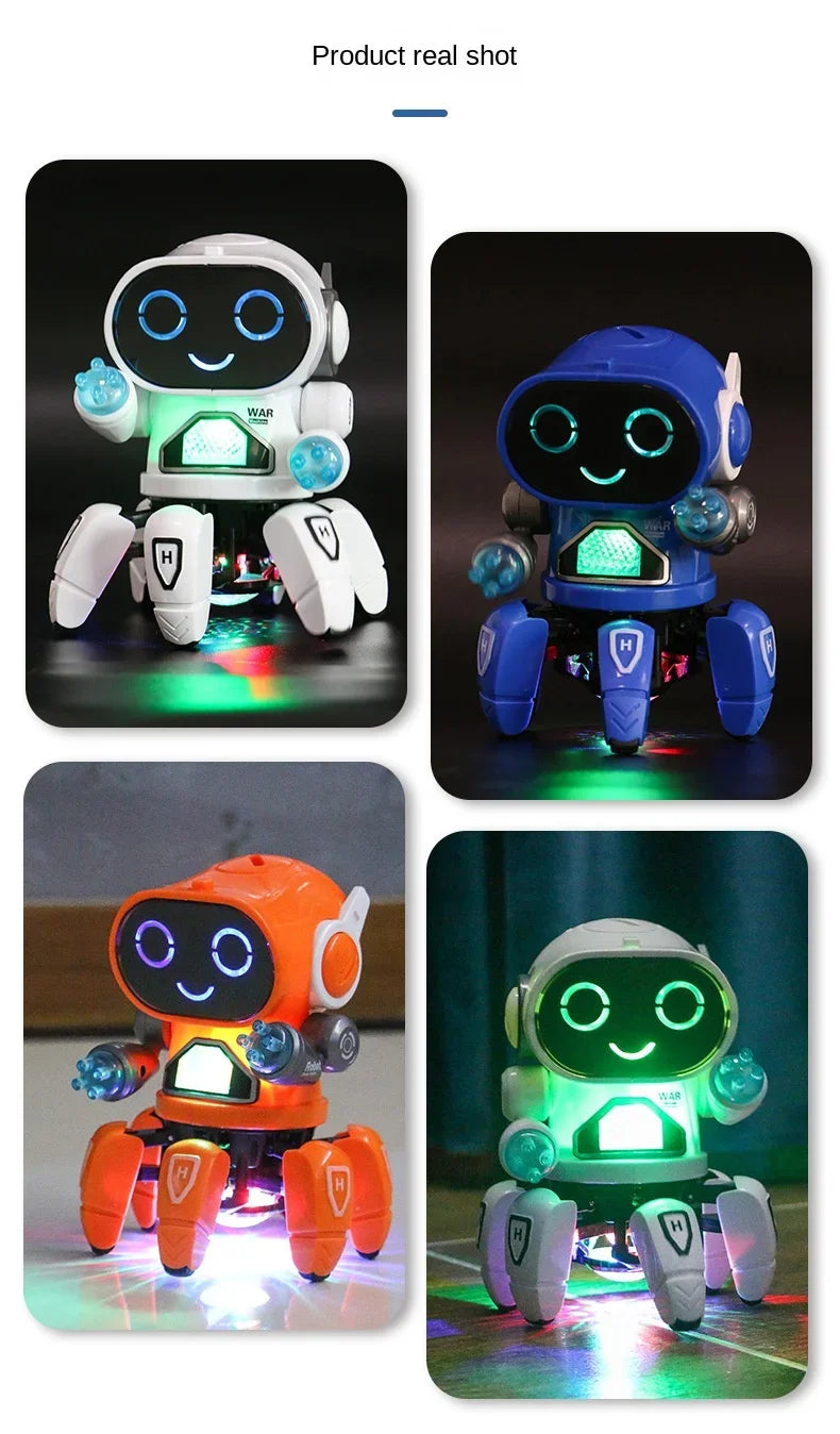 Robô Musical Infantil com Luzes LED – Brinquedo Educativo com Dança e Movimento para Crianças