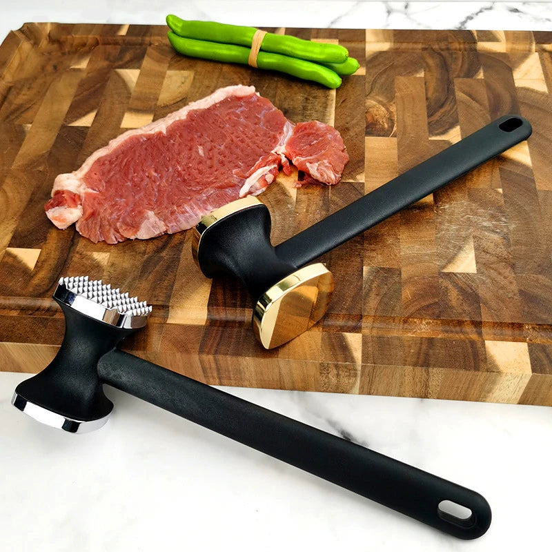 Amaciador de Carne Dupla Face | Martelo de Bife com Cabo Confortável