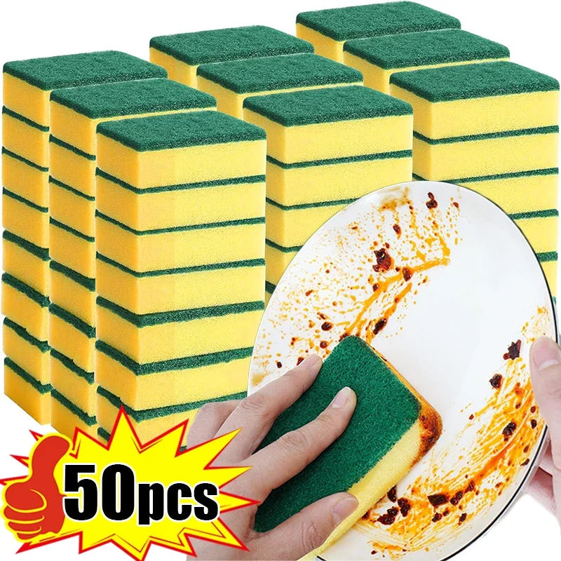 Esponja Mágica de Limpeza Dupla Face | Alta Absorção e Remoção de Ferrugem – Ferramenta de Limpeza de Cozinha