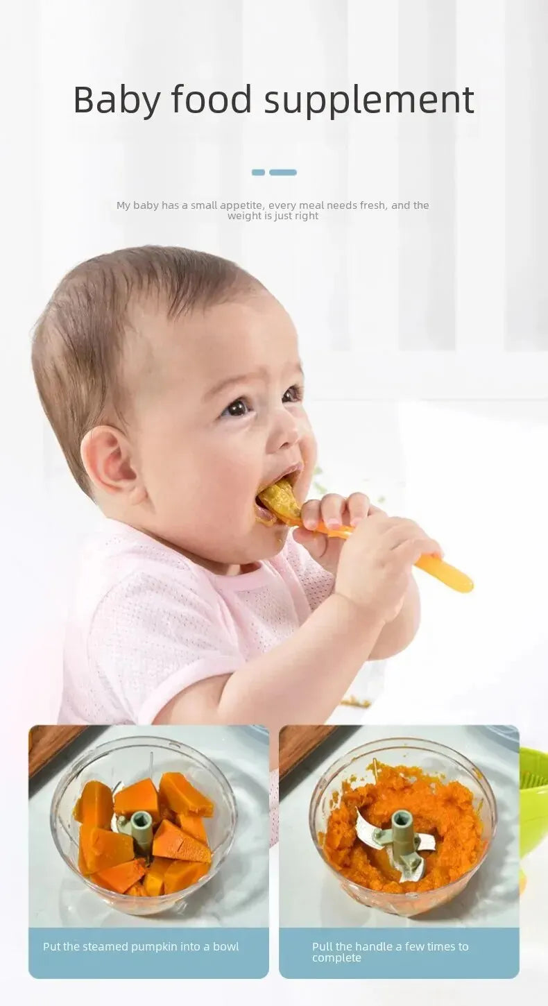 Triturador Manual de Gengibre e Alho para Cozinha | Cortador Multifuncional de Legumes e Moedor de Carne | Design Moderno e Minimalista