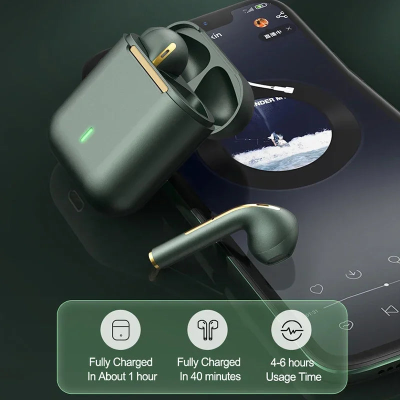 Fones de Ouvido Xiaomi J18 Sem Fio Bluetooth HiFi – In Ear, Cancelamento de Ruído, Microfone, À Prova d’Água
